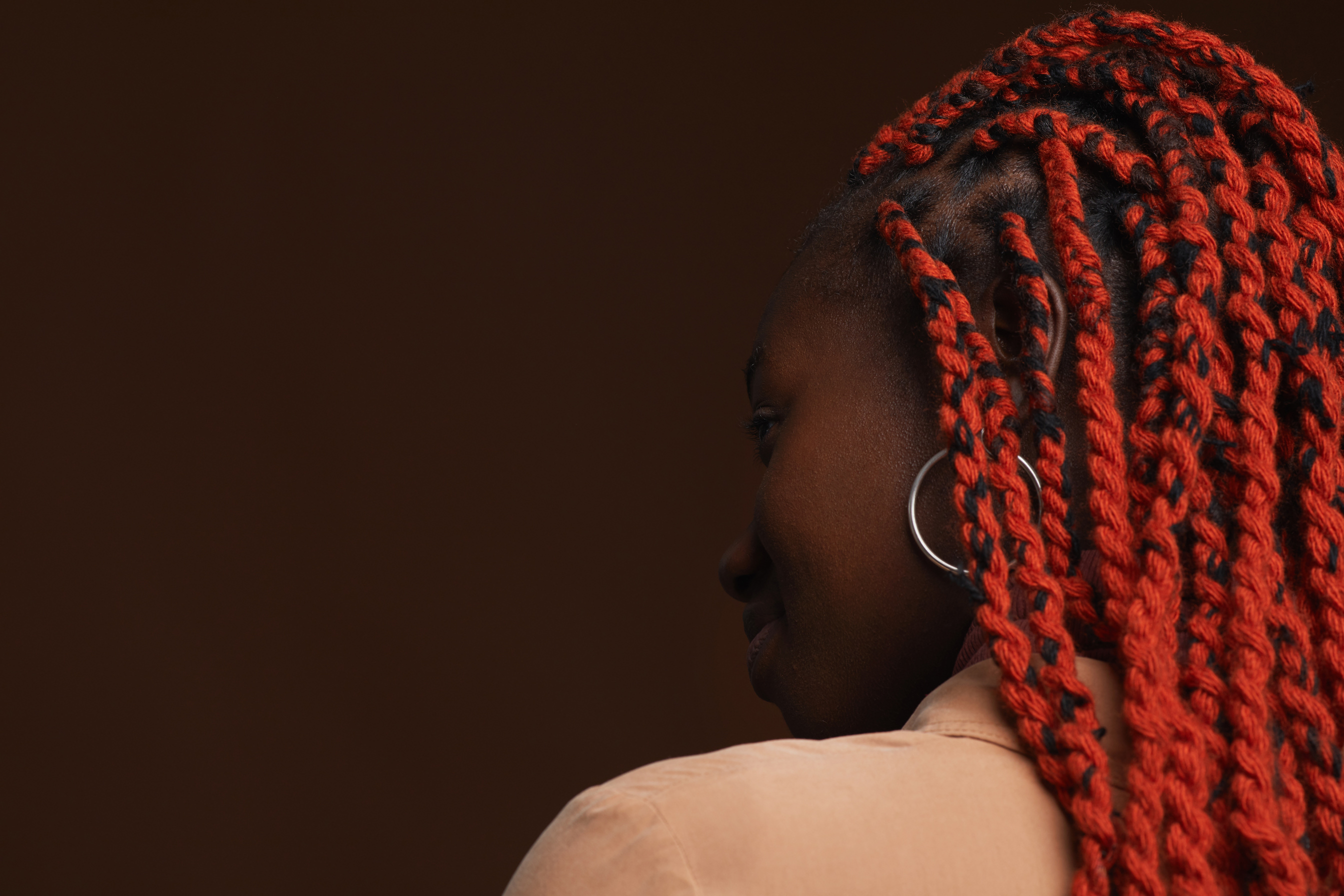 Young African Woman with Braided Hair